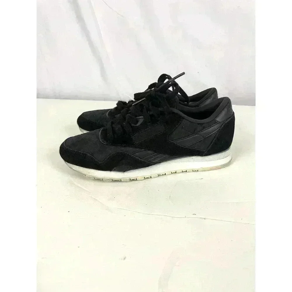 Reebok Black Casual Training Shoes‎ Sz 5.5 Women's Lace Up